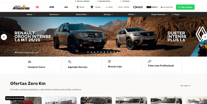 Grupo Amazonas - Sites e CMS