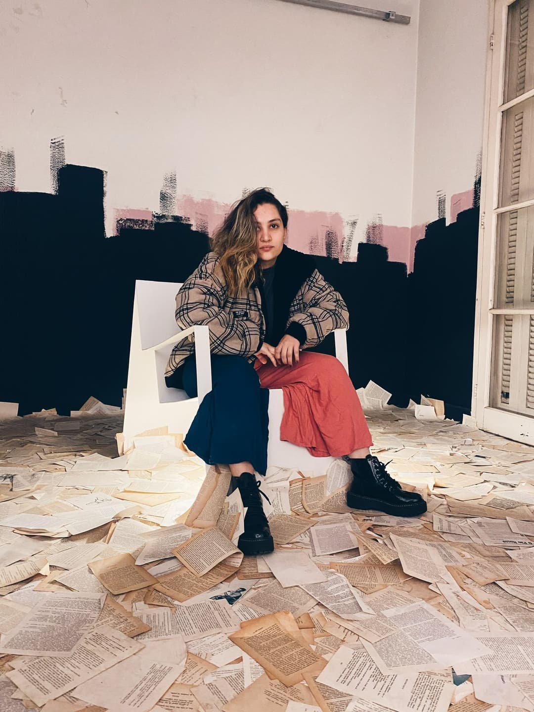 Foto de uma instalação artística